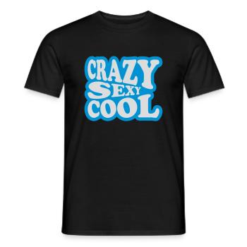 design cool sexy fou - T-shirt homme - noir - Devant - AI Model Male 178 light (178cm)