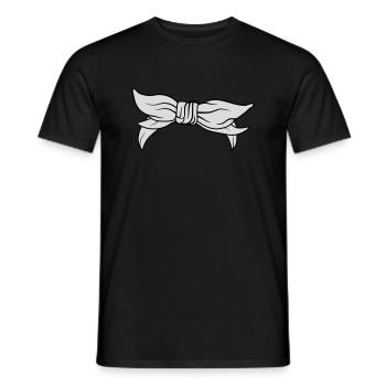 Bandana foulard couvre-chef femme - T-shirt homme - noir - Devant - AI Model Male 178 light (178cm)