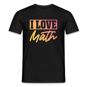 I love math - Men's T-Shirt - black - Front - AI Model Male 178 light (178cm)