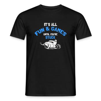Conception de motoneigistes et de motoneiges - T-shirt homme - noir - Devant - AI Model Male 178 light (178cm)