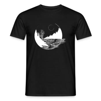In die Berge - Männer T-Shirt - Schwarz - Vorne - AI Model Male 178 light (178cm)