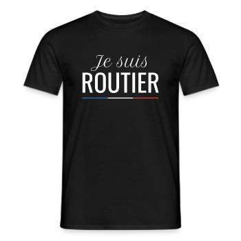 Je suis routier - T-shirt homme - noir - Devant - AI Model Male 178 light (178cm)