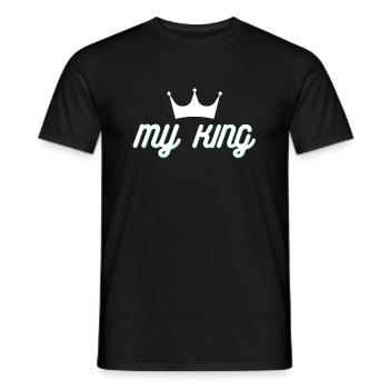 My King Partner Freund - Männer T-Shirt - Schwarz - Vorne - AI Model Male 178 light (178cm)
