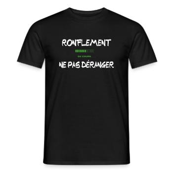 Ronflement en Cours Cadeau Humoristique Ronfleur - T-shirt homme - noir - Devant - AI Model Male 178 light (178cm)