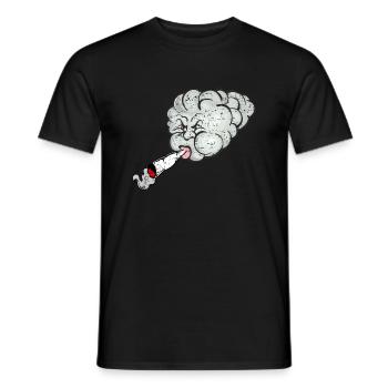 stoned cloud - bekiffte Wolke - Männer T-Shirt - Schwarz - Vorne - AI Model Male 178 light (178cm)