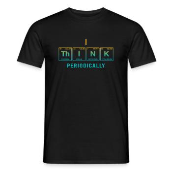 I THINK (periodically) - Funny sayings - Men's T-Shirt - black - Front - AI Model Male 178 light (178cm)