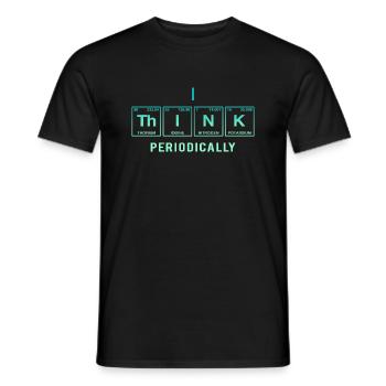 I THINK (periodically) - Funny sayings - Men's T-Shirt - black - Front - AI Model Male 178 light (178cm)