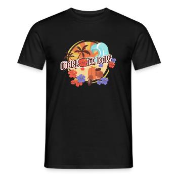 Vacation - Travel - Men's T-Shirt - black - Front - AI Model Male 178 light (178cm)