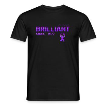 Brilliant since 1977 - Men's T-Shirt - black - Front - AI Model Male 178 light (178cm)