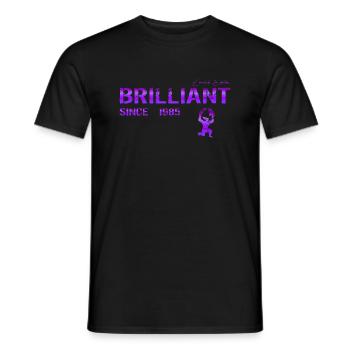 Brilliant since 1985 - Men's T-Shirt - black - Front - AI Model Male 178 light (178cm)
