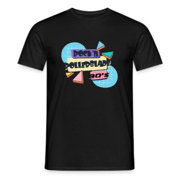Rock n rollerblade - Men's T-Shirt - black - Front - AI Model Male 178 light (178cm)