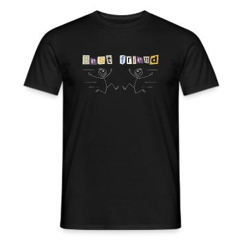 BEST FRIEND two - Men's T-Shirt - black - Front - AI Model Male 178 light (178cm)