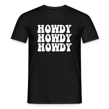 Howdy - Männer T-Shirt - Schwarz - Vorne - AI Model Male 178 light (178cm)