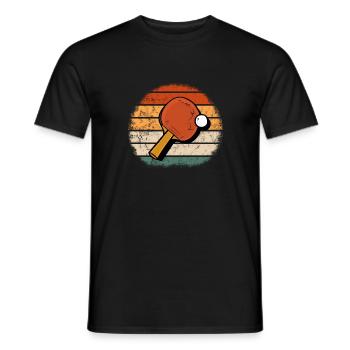 Motif de batte de tennis de table t-shirt cool tennis de table - T-shirt homme - noir - Devant - AI Model Male 178 light (178cm)
