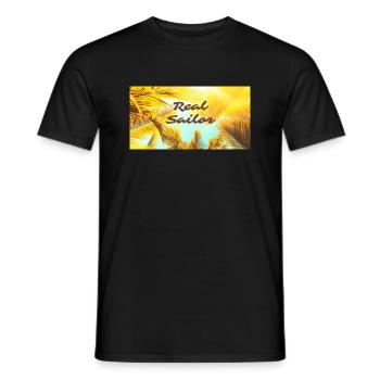 Real Sailor Sunseeker Outfit Urlaub Geschenkidee - Männer T-Shirt - Schwarz - Vorne - AI Model Male 178 light (178cm)