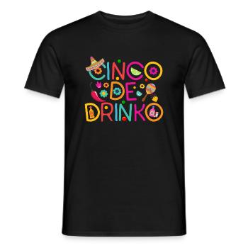 Cinco De Drinko - Männer T-Shirt - Schwarz - Vorne - AI Model Male 178 light (178cm)