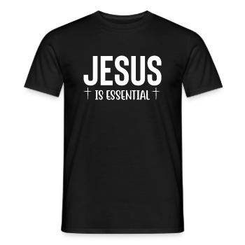 Jesus Is Essential - Männer T-Shirt - Schwarz - Vorne - AI Model Male 178 light (178cm)