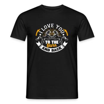 Horse I Love Horse To The Barn And back - Men's T-Shirt - black - Front - AI Model Male 178 light (178cm)