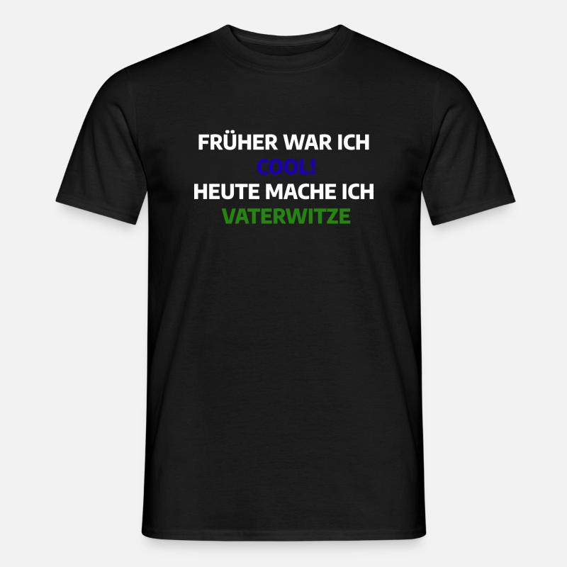 Vaterwitze lustiger Spruch - Männer T-Shirt - Schwarz