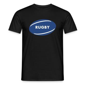 RUGBY - Men's T-Shirt - black - Front - AI Model Male 178 light (178cm)