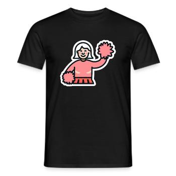 Cheerleader Sticker - Männer T-Shirt - Schwarz - Vorne - AI Model Male 178 light (178cm)