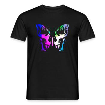 Tattoo Butterfly Nature Butterflies Cute Summer Cocoon - Men's T-Shirt - black - Front - AI Model Male 178 light (178cm)