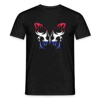 France country flag official states continent - Men's T-Shirt - black - Front - AI Model Male 178 light (178cm)