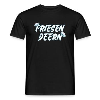 Friesen Deern Küstenmädchen Nordsee Nordlicht - Männer T-Shirt - Schwarz - Vorne - AI Model Male 178 light (178cm)