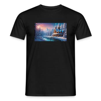 Hiver - T-shirt homme - noir - Devant - AI Model Male 178 light (178cm)