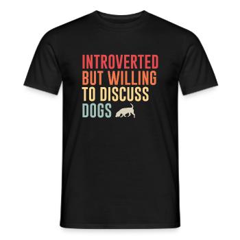 Chiens chien dictons Vintage rétro amoureux des chiens - T-shirt homme - noir - Devant - AI Model Male 178 light (178cm)