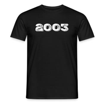 Birthday present 2003 - 2003 - Men's T-Shirt - black - Front - AI Model Male 178 light (178cm)