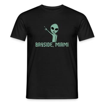 Bayside Miami Shadow Alien - Männer T-Shirt - Schwarz - Vorne - AI Model Male 178 light (178cm)