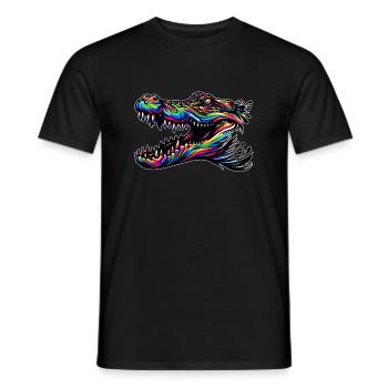 Alligator, Krokodil - Männer T-Shirt - Schwarz - Vorne - AI Model Male 178 light (178cm)