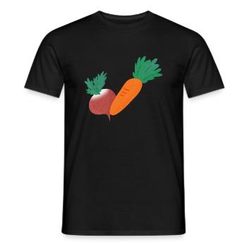 Radish & Carrot - Men's T-Shirt - black - Front - AI Model Male 178 light (178cm)