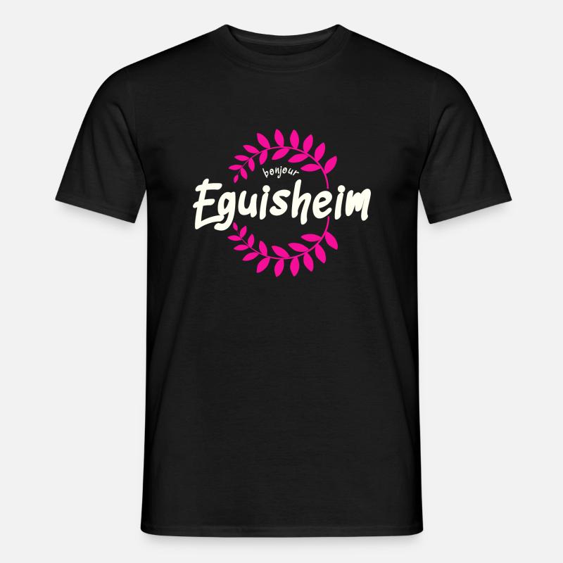 Eguisheim Text Frankreich - Männer T-Shirt - Schwarz