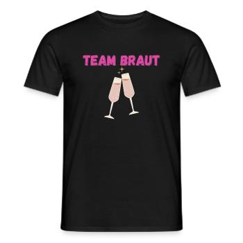 TEAM BRAUT - Männer T-Shirt - Schwarz - Vorne - AI Model Male 178 light (178cm)