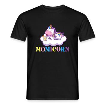 Momicorn - Regenbogen-Einhorn Mystische Kreatur - Männer T-Shirt - Schwarz - Vorne - AI Model Male 178 light (178cm)