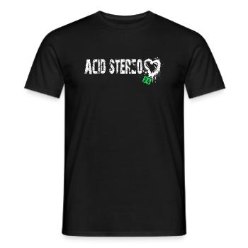 Acid Logo weiß grün - Männer T-Shirt - Schwarz - Vorne - AI Model Male 178 light (178cm)