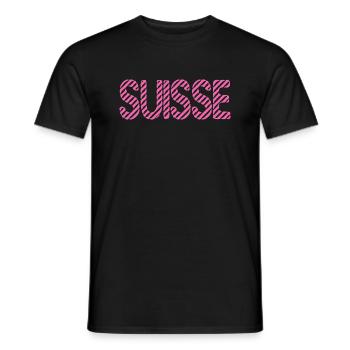 SCHWEIZ. LAND. GENF. HUMOR. FLAGGE. GENF - Männer T-Shirt - Schwarz - Vorne - AI Model Male 178 light (178cm)
