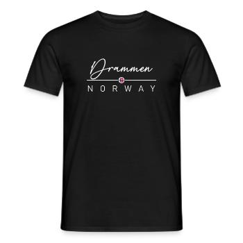 Norwegen - Drammen - Norge - Norway - Männer T-Shirt - Schwarz - Vorne - AI Model Male 178 light (178cm)