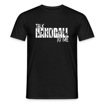 Talk Handball to me - Men's T-Shirt - black - Front - AI Model Male 178 light (178cm)