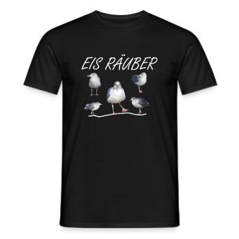 Eisräuber Eis Möwe Meer Urlaub Strand Segeln - Männer T-Shirt - Schwarz - Vorne - AI Model Male 178 light (178cm)