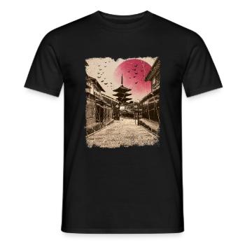 Japon Vintage Kyoto Art japonais - T-shirt homme - noir - Devant - AI Model Male 178 light (178cm)