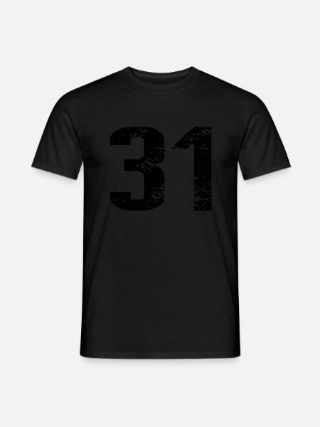 31 Number Jersey - Men's T-Shirt - black