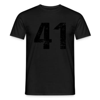 Maillot à 41 numéros - T-shirt homme - noir - Devant - AI Model Male 178 light (178cm)