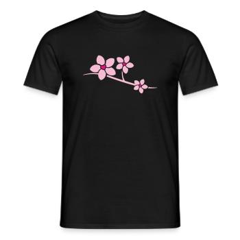 love_flowers - T-shirt homme - noir - Devant - AI Model Male 178 light (178cm)