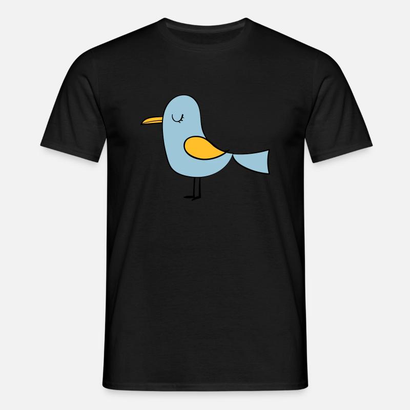 Vogel - Männer T-Shirt - Schwarz