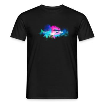 Fish Koehler colorful - Men's T-Shirt - black - Front - AI Model Male 178 light (178cm)