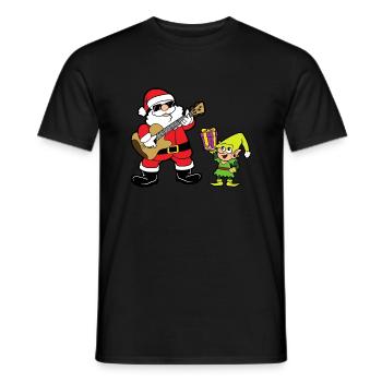 Weihnachten Christmas Elf Xmas Weihnachtsmann Elfe - Männer T-Shirt - Schwarz - Vorne - AI Model Male 178 light (178cm)