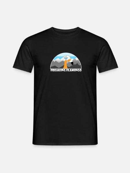 FF Snow Flamingo - Men's T-Shirt - black